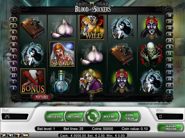 Игровой автомат Blood Suckers - выиграй большие деньги у богатых вампиров