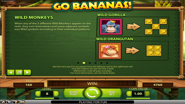 Игровой портал Вулкан 24 дарит гостям супер выигрыши в автомате Go Bananas
