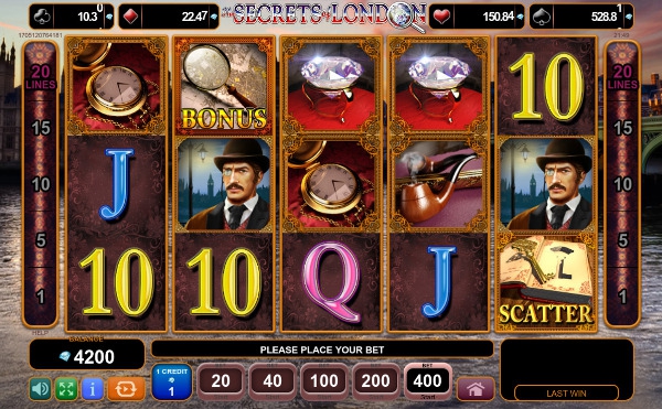 Прибыльный онлайн игровой слот The Secrets of London в казино Вулкан